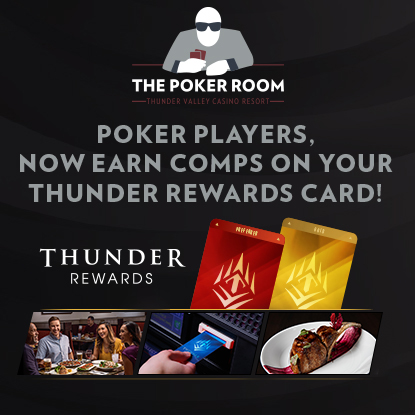 EARN THUNDER REWARDS POINTS IN THE POKER ROOM